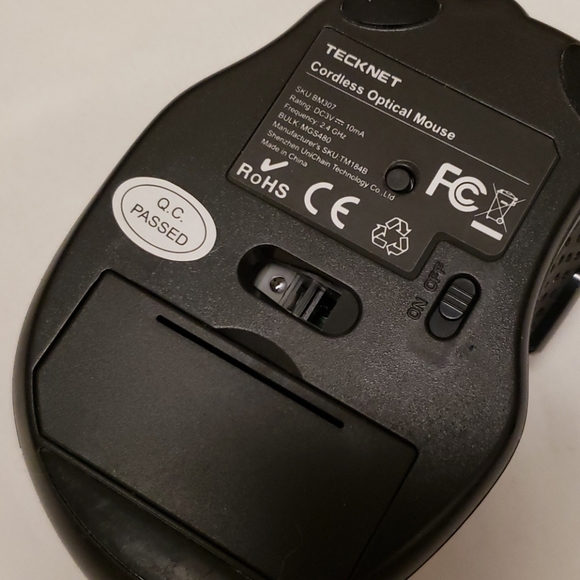 Technet Cordless Optical Mouse Battery Powered Black BM307 - Picture 4 of 7